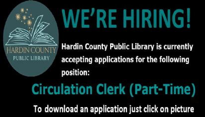 JOB OPENING @ the LIBRARY